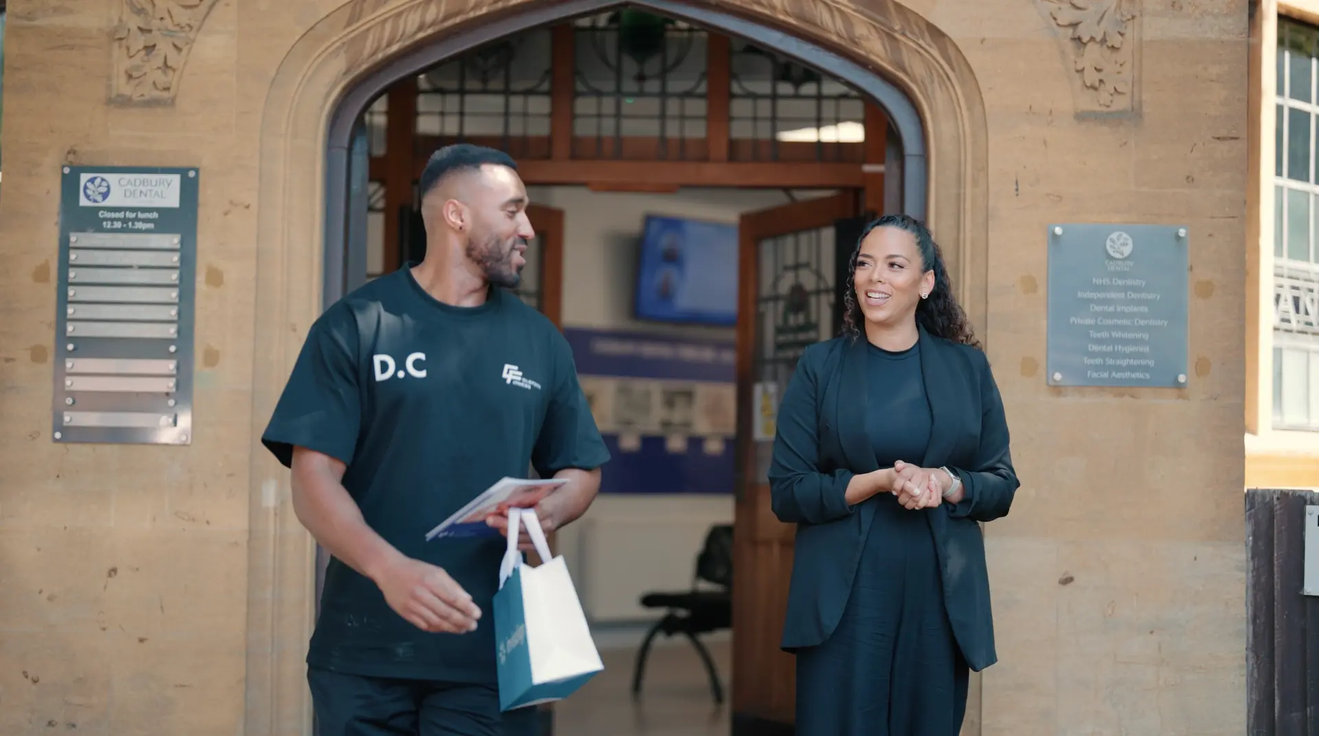 Patients leaving Cadbury Dental practice in Birmingham